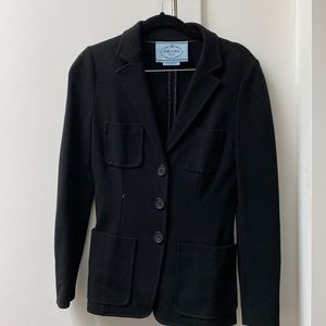 Prada stretch black blazer